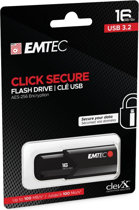 Actual product image Emtec B120 Click Secure (16 GB, USB-A)