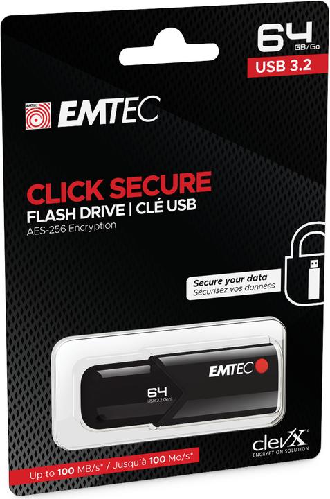 Actual product image Emtec B120 Click Secure (64 GB, USB-A)
