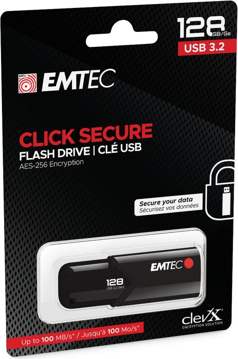 Actual product image Emtec B120 Click Secure (128 GB, USB-A)