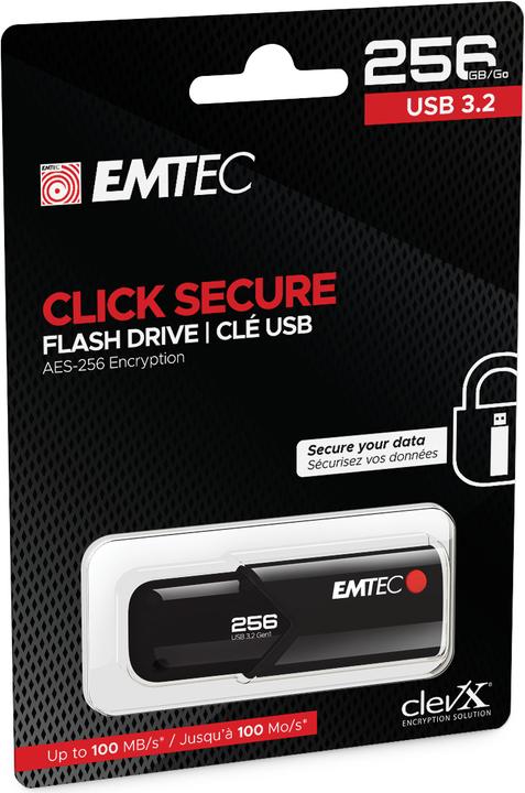 Actual product image Emtec B120 Click Secure (256 GB, USB-A)