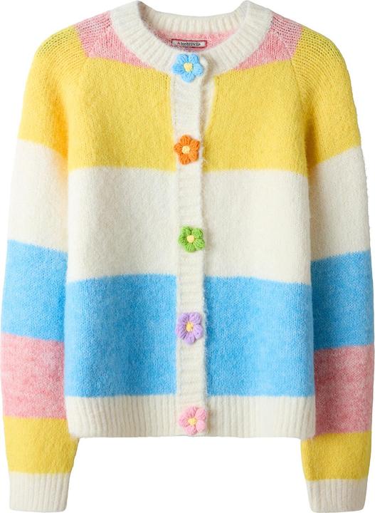 Produktbild Joe Browns Stripe Flower Popper Button Cardigan (44)