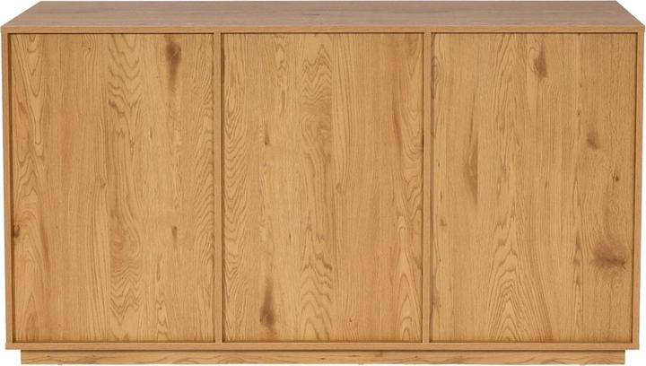 Swisshandel24 Sideboard HWC-J78, chest of drawers highboard drawer, MDF soft-close 86x160x40cm oak look (86 x 160 x 40 cm)
