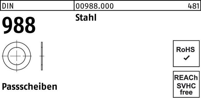 Produktbild Reyher Passscheibe DIN 988 63 x 80x0,2 Stahl
