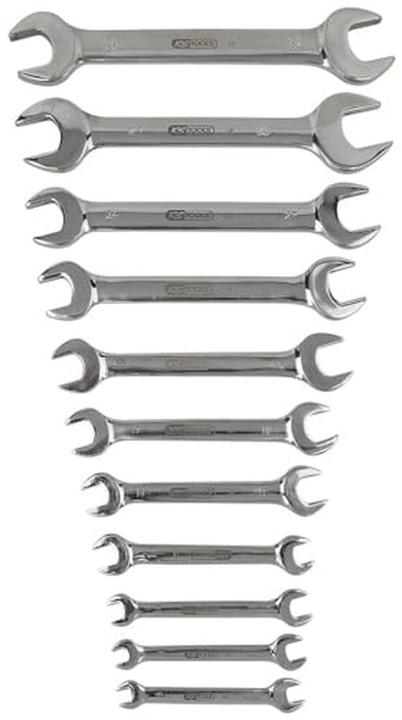 Image du produit KS Tools Jeu de clés à fourche double en INOX, position de fourche 15°, 11 pièces (30 mm, 8 mm)