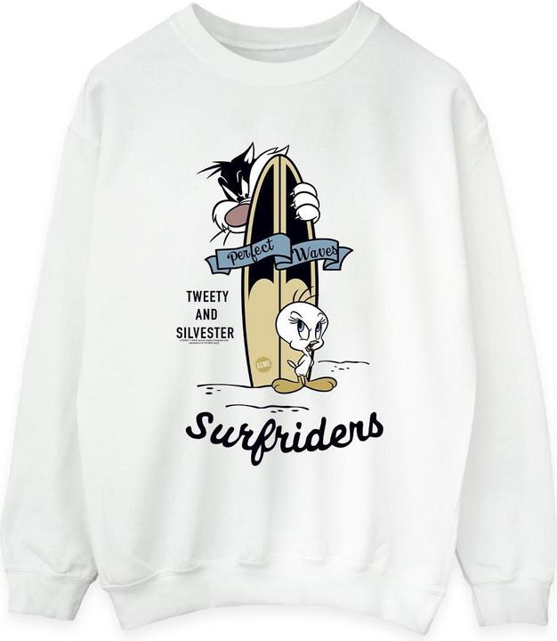 Actual product image Looney Tunes Womens/Ladies Tweety And Sylvester Perfect Waves Sweatshirt (L)