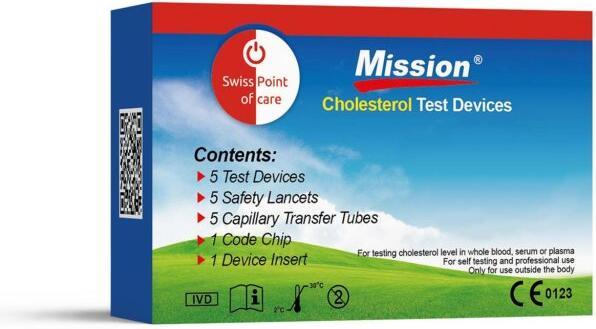 Immagine prodotto Mission 3-in-1 Cholesterin Teststreifen (Misuratore di colesterolo)