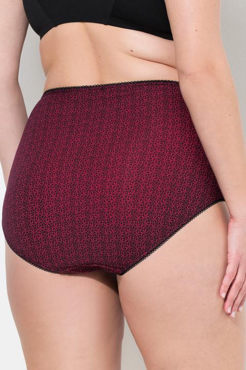 Immagine prodotto Ulla Popken Maxi slip a vita alta in confezione da cinque con fiori/tinta unita (62)