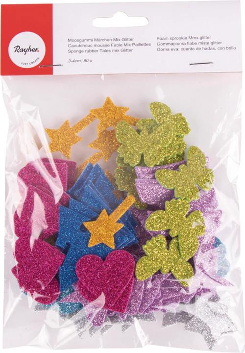 Produktbild Rayher Moosgummi Märchen Mix Glitter, 80 Stück