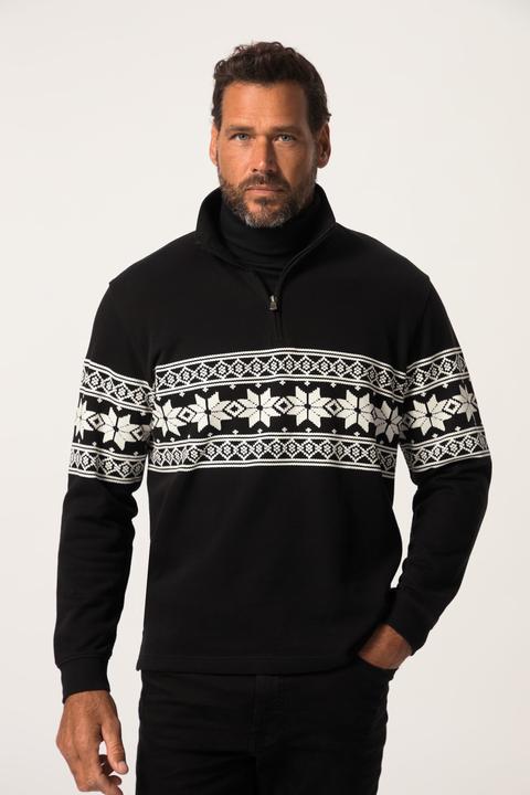 Produktbild JP1880 JP 1880 Troyer, Sweat, Stehkragen mit Zipper, Norwegermuster, bis 7 XL (7XL)