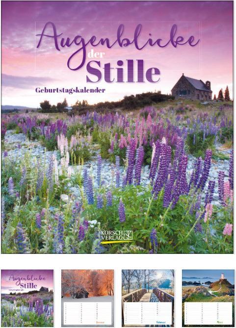 Geburtstagskalender Augenblicke der Stille (22.5 x 24.5 cm)