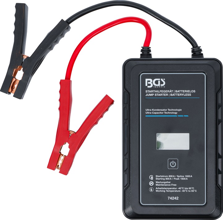 Produktbild BGS Starthilfegerät Batterielos mit Ultra-Kondensator Technologie 12 V / 800 A / 1600 A (1600 A)