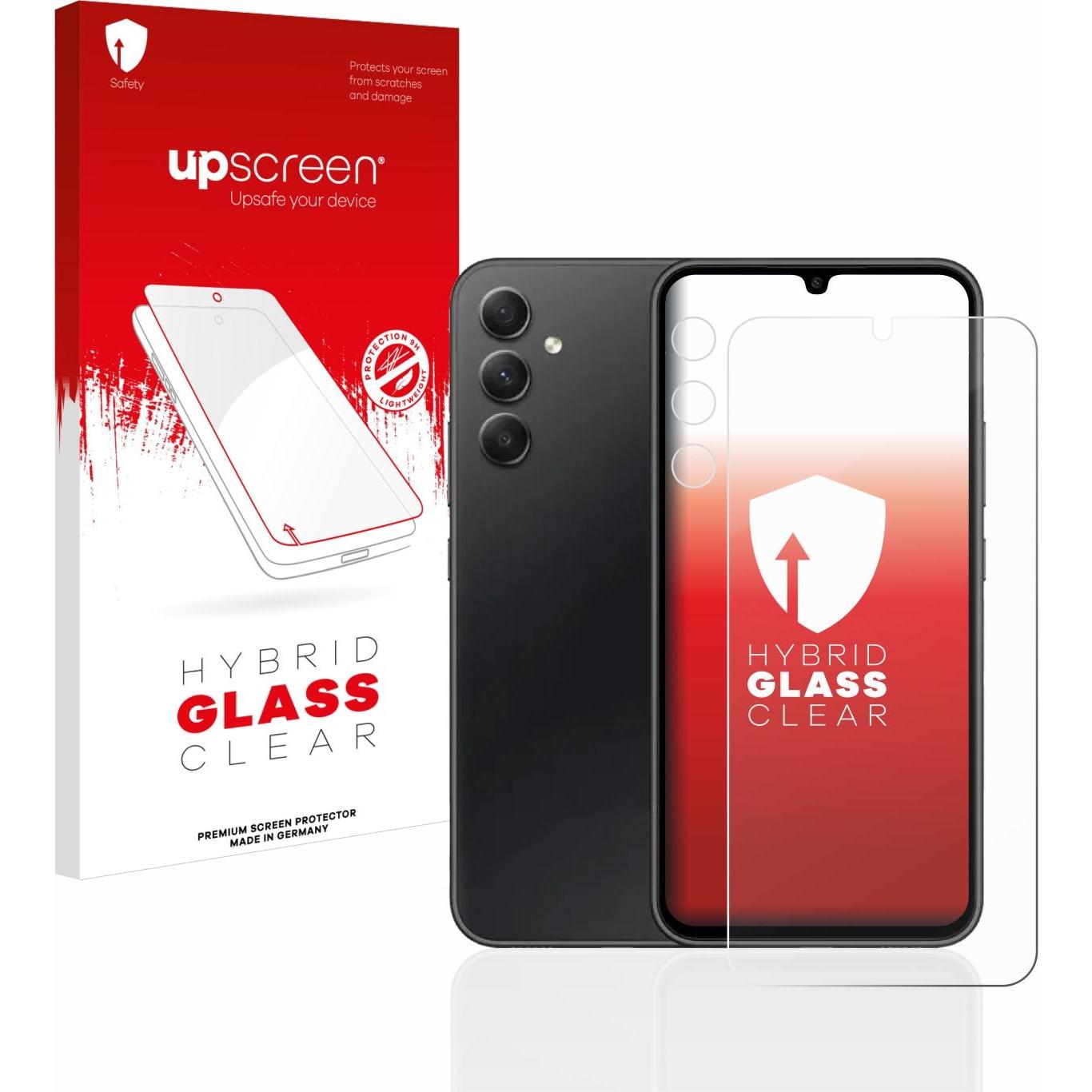 upscreen Scratch Shield Panzerglasfolie (1 Stück, Samsung Galaxy A34 5G), Smartphone Schutzfolie, Transparent