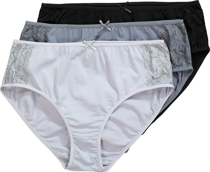 Produktbild Ulla Popken Midislips, 3er-Pack, seitlich mit Spitze (46, 48, 3er Pack)