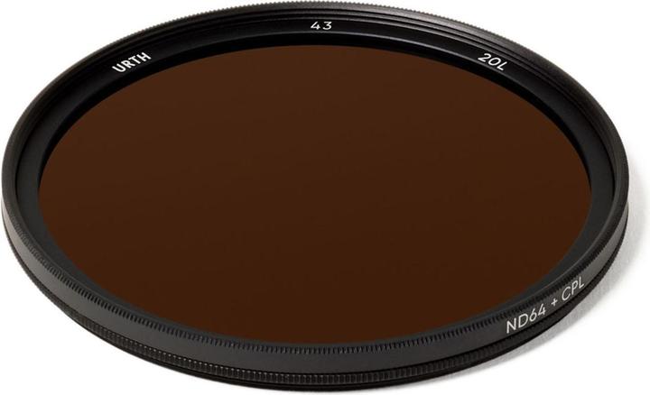 Produktbild Urth 43mm Circular Polarizing (CPL) + ND64 Lens Filter (Plus+) (43 mm, ND- / Graufilter, 43 mm)