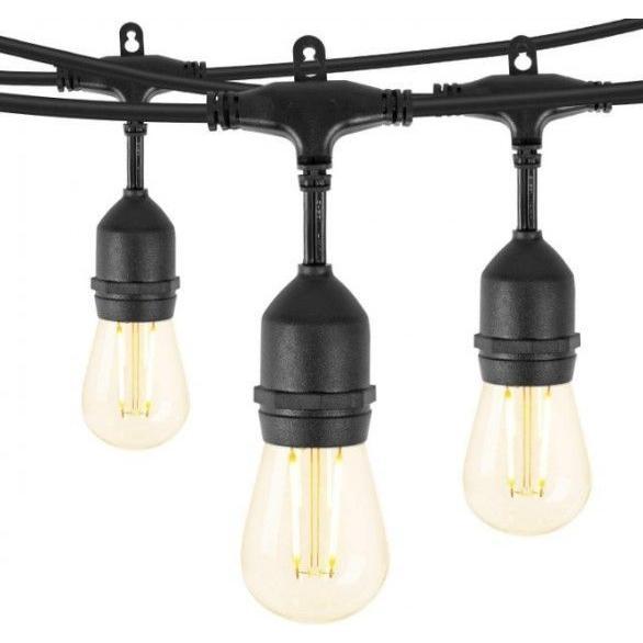 Visional, Lampada da tavolo, Led Dārza Virtene E27 Spuldzēm /Melna/ Patronu skaits 10 / 10m / solis 1m. H05VV-F 2*0.75 appeso (E27)