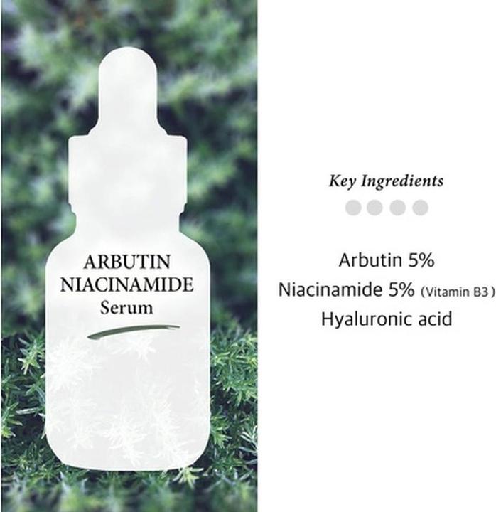 Actual product image Cos de Baha Niacinamide 5% and Arbutin 5% Serum (30 ml)
