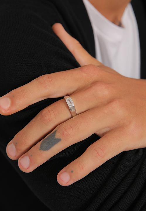 Immagine prodotto Kuzzoi Anello Uomo Topazio Semplice Elegante Argento 925 (60, 925 Argento)