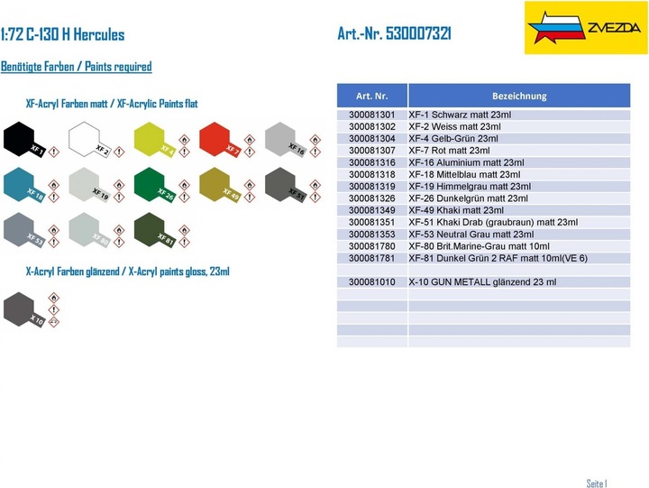 Actual product image 1:72 C-130 H Hercules