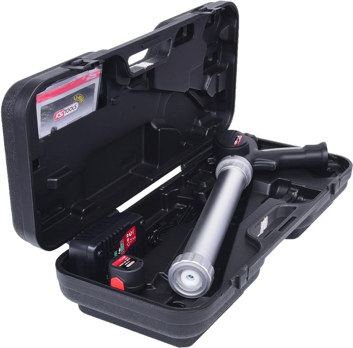 Actual product image KS Tools Cordless cartridge gun 600 ml with 1 battery and 1 charger