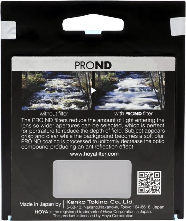 Actual product image Hoya Pro ND1000 Filter (62 mm, Neutral density filter)