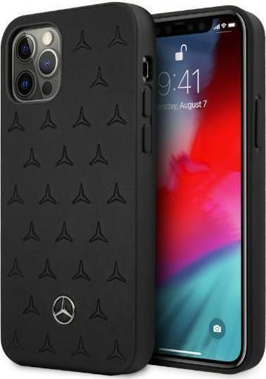 Immagine prodotto Mercedes MEHCP12LPSQBK Custodia rigida per iPhone 12 Pro Max 6,7" in pelle nera con motivo a stelle (Apple iPhone 12 Pro Max)