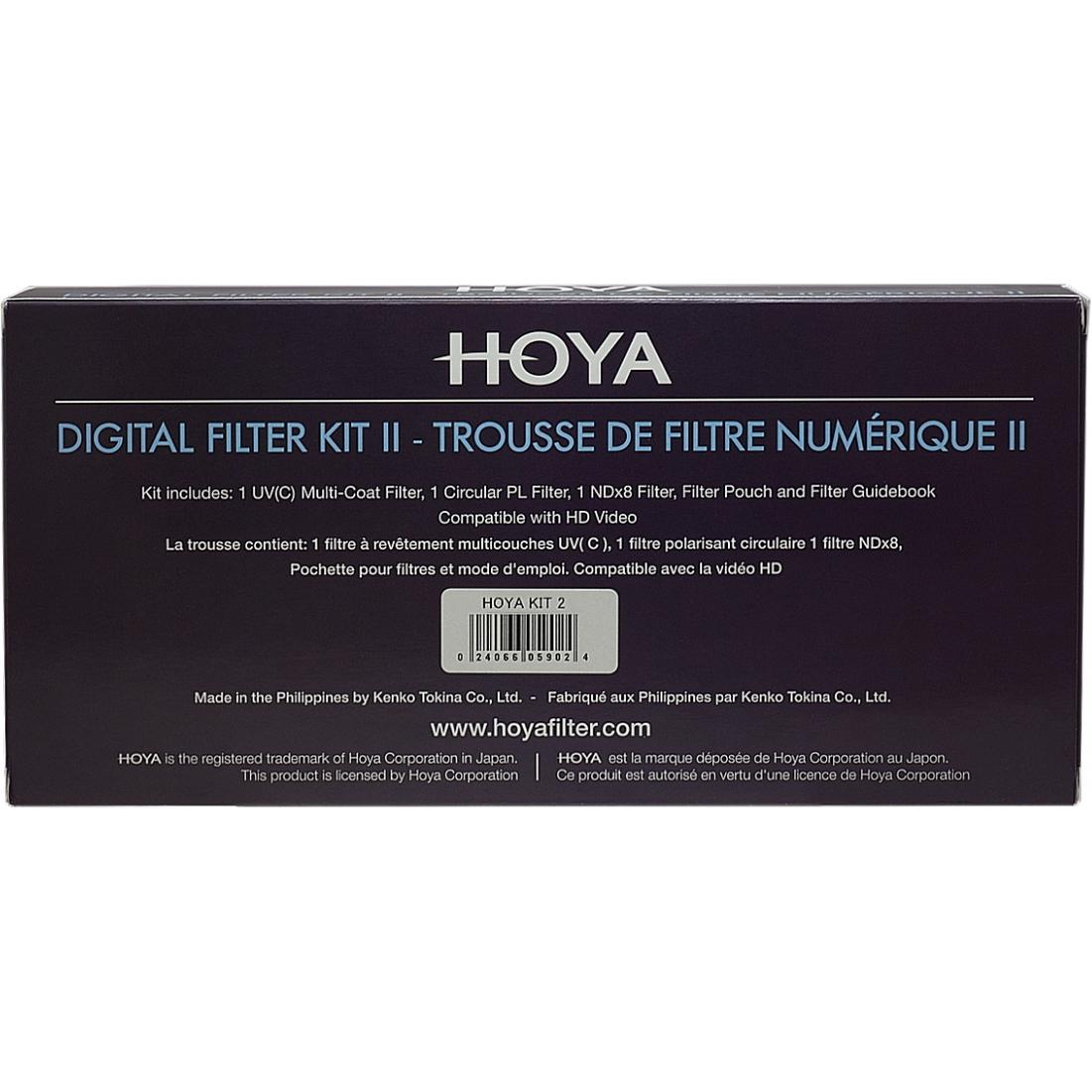 Thumbnail - Hoya Digital Filter Kit II (UV, CIR-PL & ND8) Filterset (62 mm, ND- / Graufilter, Polarisationsfilter, UV-Filter), Objek...