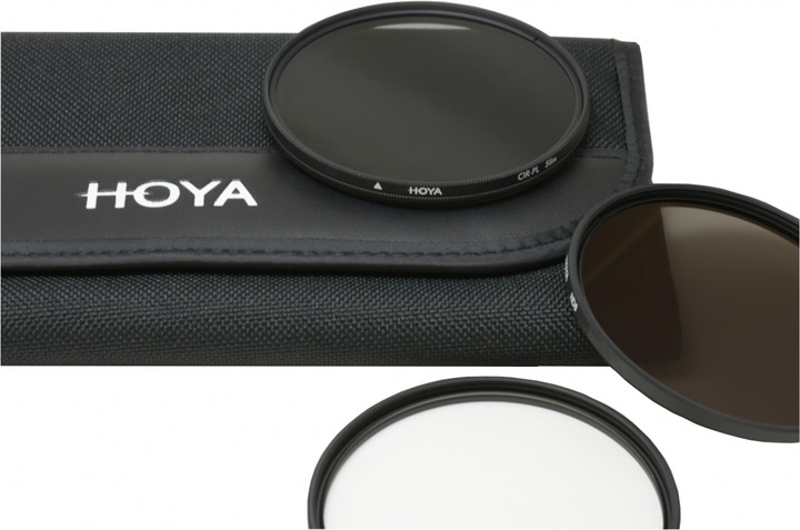 Image du produit Hoya Digital Filter Kit II (UV, CIR-PL & ND8) Filterset (55 mm, Filtre gris neutre, Filtre polarisant, Filtre UV, 55 mm)
