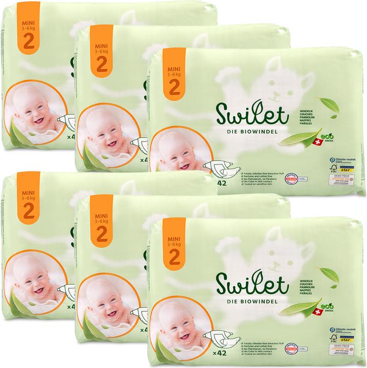 Produktbild Swilet Die Biowindel (Gr. 2, Monatsbox, 252 Stück)