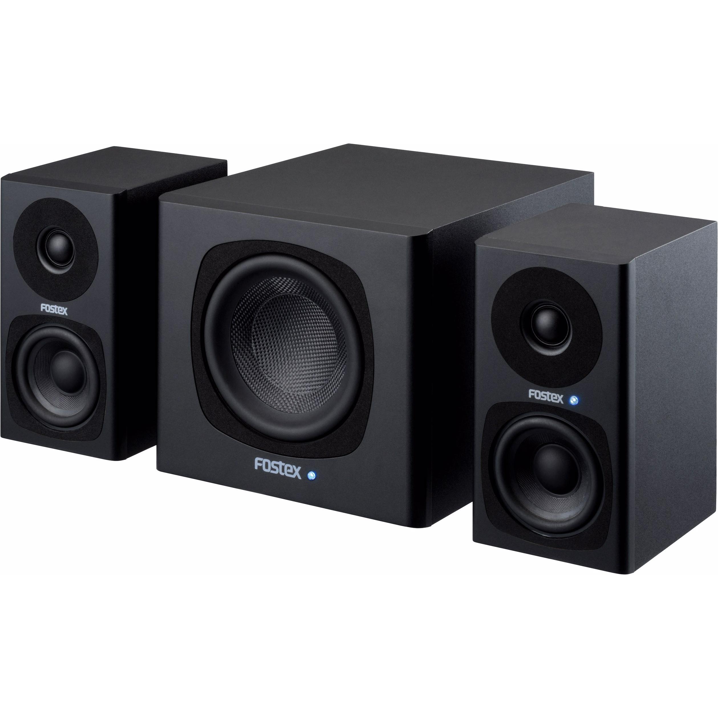 Fostex PM-SUBmini2 (Subwoofer aktiv, 1 Stk., 1x 50 W), Monitor Lautsprecher, Schwarz