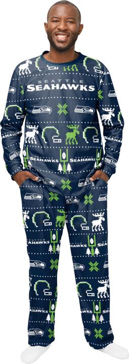 Foco Seattle Seahawks Ugly Pajama L