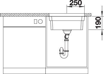 Actual product image Blanco Etagon 500-U (Undermount sink, 44 cm, 54 cm)