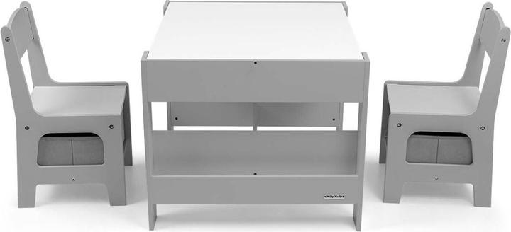 Produktbild Mally Tisch und zwei Stühle Sven grau Milly