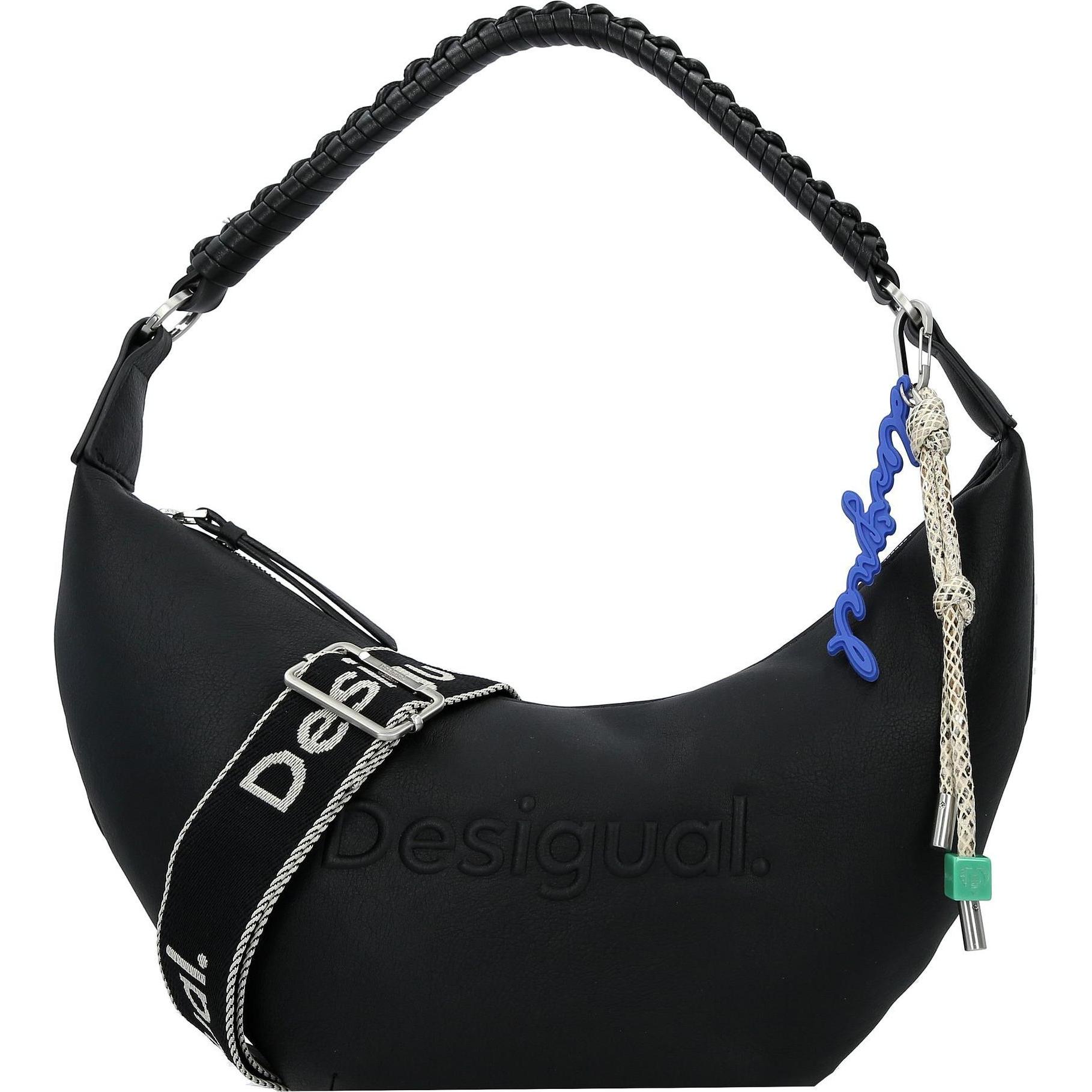 Desigual, Damen, Handtasche, Half Zante Schultertasche 22.5 cm, Schwarz