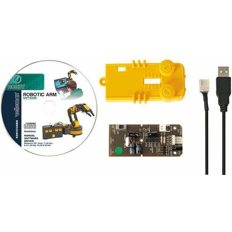 Velleman USB Interface Kit für Roboterarm KSR10, Robotik Kit, Gelb, Schwarz
