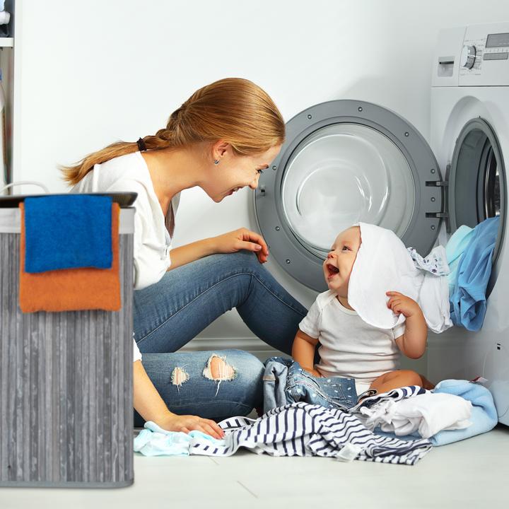Actual product image Relaxdays Laundry Hamper, 2 Compartments (95 l)