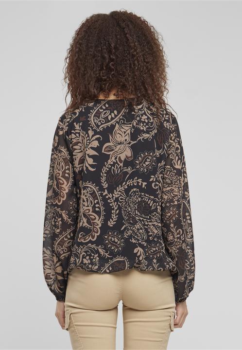 Produktbild Cloud 5ive Cloud5ive Damen Chiffon Bluse mit All Over Ornament Print (L)