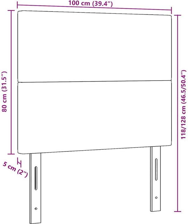 Produktbild vidaXL Gepolstertes Kopfteil (5 x 100 x 128 cm)