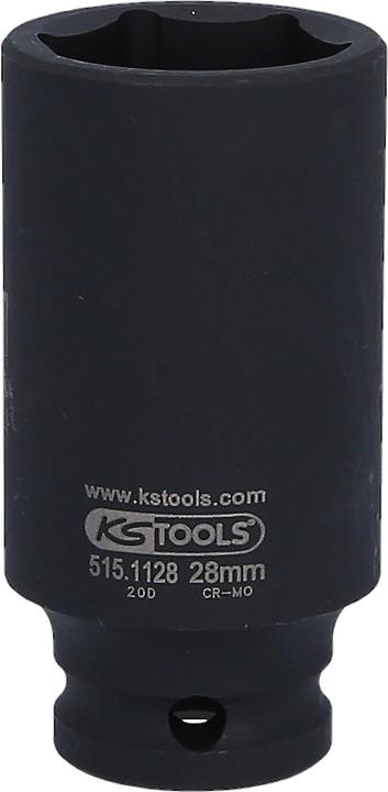 Produktbild KS Tools 1/2" Kraft-Stecknuss lang (28 mm)