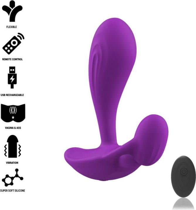 Actual product image Intense Shelly Anal Plug Remote Control Purple