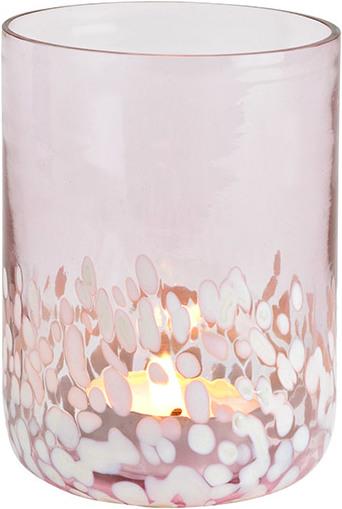 Image du produit G. Wurm Lanterne en verre rose / rose (L / H / P) 10x14x10