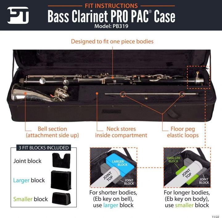 Actual product image class Bass Clarinet Pro Pac Case (Clarinet)