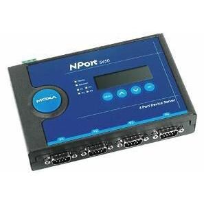 Moxa Nport Device Server 12-48Vdc 5450-T 4-Port RS232/422 - Server, Netzwerkadapter