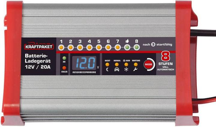 Produktbild Dino Automatikladegerät Vollautomatisches Batterieladegerät mit Camping Funktion (12V, 20 A)