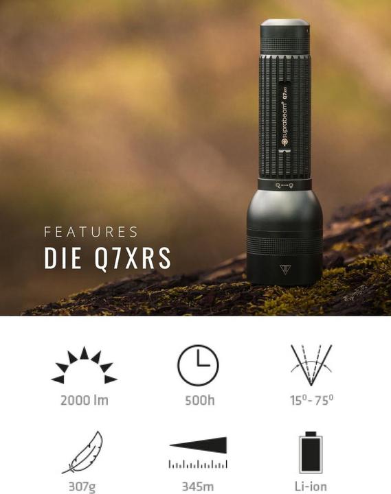 Actual product image Suprabeam Flashlight Q7xrs (28 cm, 2000 lm)