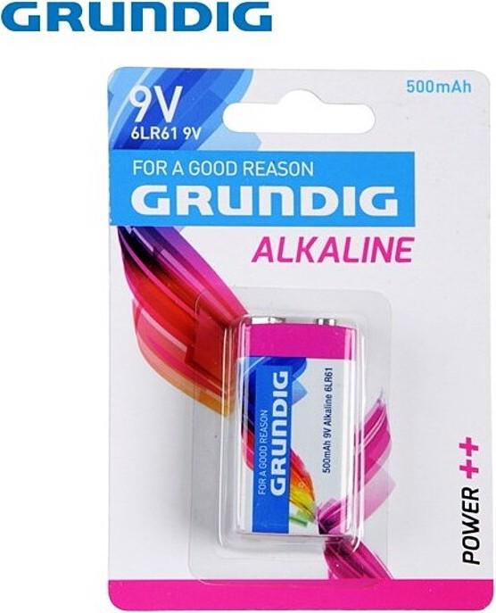 Actual product image Grundig Block battery 9V/6LR61 (1 pcs., 9V Block, 500 mAh)