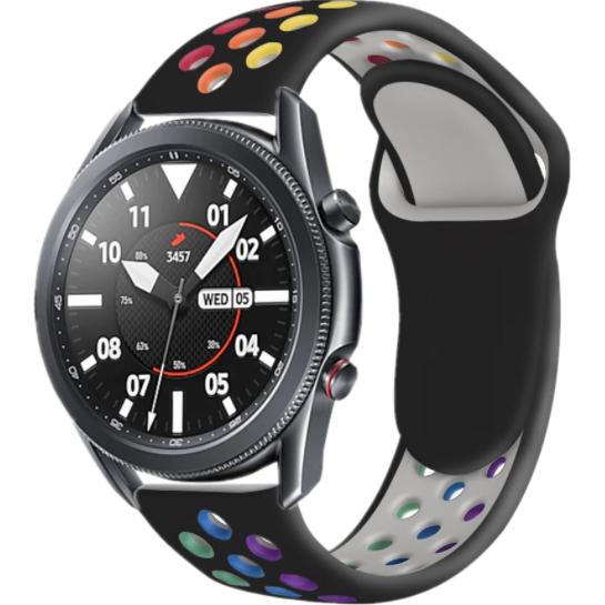 Strap-it Sportarmband (22 mm, Silikon), Uhrenarmband, Schwarz