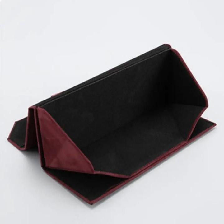 Immagine prodotto Only-Bags.Store Astuccio per occhiali pieghevole a triangolo in velluto Elegante astuccio per occhiali da sole