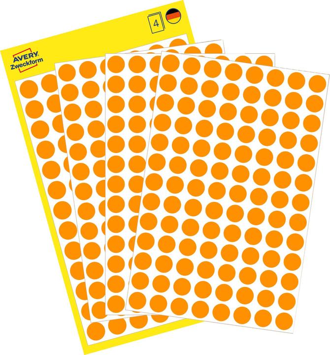 Image du produit Avery Points de marquage orange fluorescent