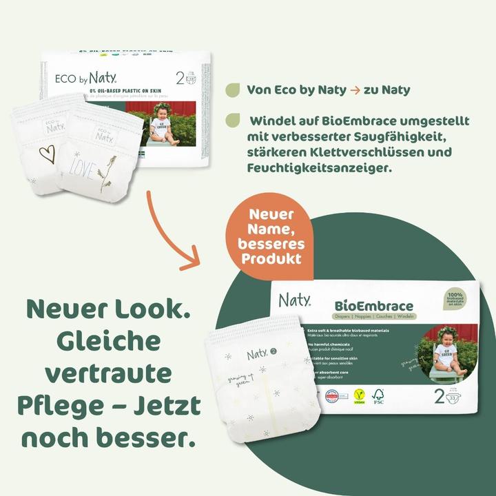 Actual product image Naty Organic diaper (Size 4, Monthly box, 156 Piece)