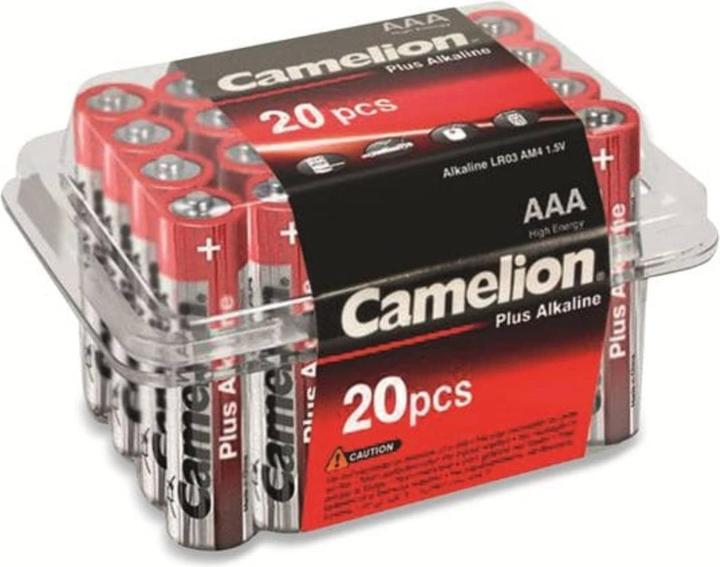 Actual product image Camelion 11102003 - Batteries Plus Alkaline AAA / LR03, 20 pieces, capacity 1250 mAh, powerful (20 pcs., AAA, 1250 mAh)